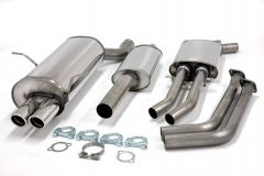 BMW E46 6-cyl cat back exhaust, twin outlet