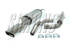 Octavia RS 02-04 cat back exhaust oval outlet