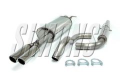 Skoda Octavia RS 02-04 pakoputkisto, tuplaulostulo
