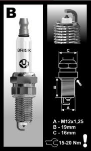 Brisk spark plug M3 race engines