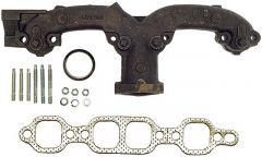 Chevy SB cast manifold left outlet 2"