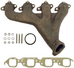 Chevy BB cast manifold left angled outlet