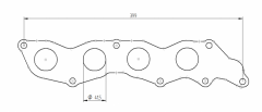 Ford Duratec 1.8/ 2.0/ 2.3 exh fl. 12mm stainless steel