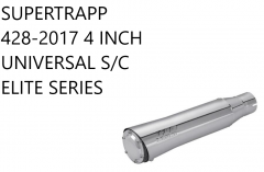 SuperTrapp 428-2217 4 inch S/C Elite Series Muffler 2.25 inch Inlet - Chrome