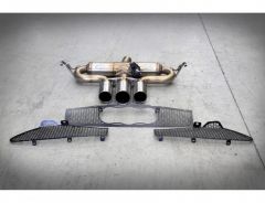 Alfa Romeo 4C THREE CENTRAL TIPS EXHAUST SYSTEM  WITH EXCU AND GRIDS